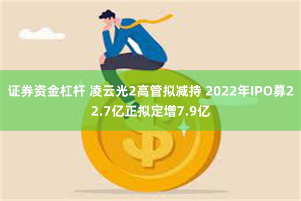 证券资金杠杆 凌云光2高管拟减持 2022年IPO募22.7亿正拟定增7.9亿