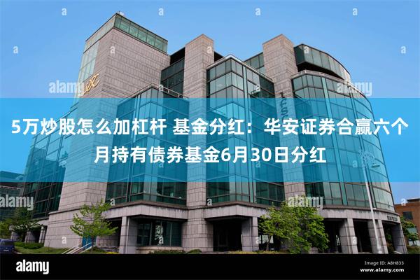5万炒股怎么加杠杆 基金分红：华安证券合赢六个月持有债券基金6月30日分红