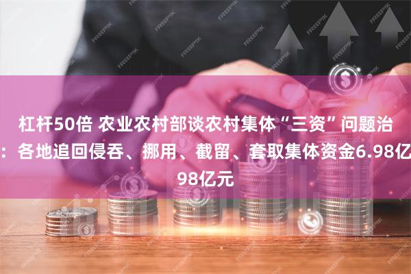 杠杆50倍 农业农村部谈农村集体“三资”问题治理：各地追回侵吞、挪用、截留、套取集体资金6.98亿元