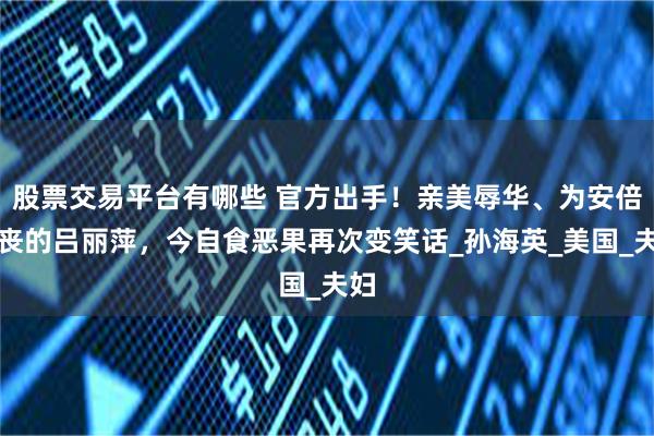 股票交易平台有哪些 官方出手！亲美辱华、为安倍哭丧的吕丽萍，今自食恶果再次变笑话_孙海英_美国_夫妇