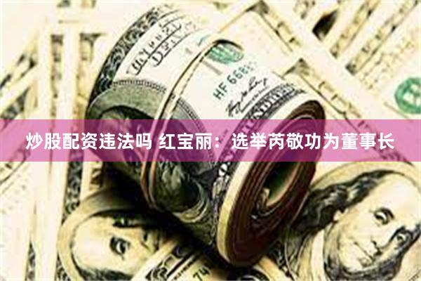 炒股配资违法吗 红宝丽：选举芮敬功为董事长